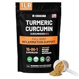 Turmeric Curcumin Supplement Powder for Inflammation Support - 16-in-1 with Ginger, Boswellia & More Replaces Multiple Supplements Joint Comfort, Mobility & Gut Health 1 lb (30 Servings)