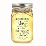 Friendship Gifts for Women, Gifts for Best Friend Woman, Best Friend Birthday Gift for Women, Gift for Friends for Valentines Day Christmas, Mason Jar Light Night Home Decor