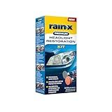 Rain-X 610153 Headlight Restoration Kit - Car Light Lens Cleaner/Restorer with Sanding & Polishing Drill Attachments & Sealant Wipe, Removes Scratches & Oxidation- All in 1 Long Lasting Formula