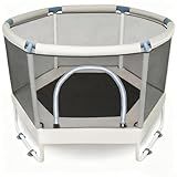 LUSK 60'' Kids Trampoline, Indoor Toddler Trampoline with Safety Net, 500lb Capacity, Safe No-Gap Design & Kid-Friendly Materials, Gifts for Boys & Girls