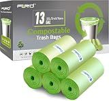 Forid Compostable Trash Bags 13 Gallon Garbage Bags, Unscented, 80 Count