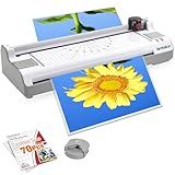 Laminator Machine 11X17 with 70Letter Size Laminating Sheets for A3/A4,13Inch Wide Thermal Hot&Cold 2Roller Lamination Laminated 3-5mil for Office Home Teacher,with Paper Cutter,Corner Rounder