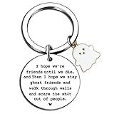 igvean Best Friend Keychains Long Distance Friendship Gifts for Women Friends Funny Birthday Gift for Friends Halloween Gifts for Friend Classmates Christmas Valentines Day Gift for Friend