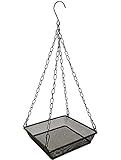Hanging Bird Feeder Tray Platform Metal Mesh Seed Tray for Bird Feeding Outdoor Garden Decoration for Backyard Attracting Wildbirds
