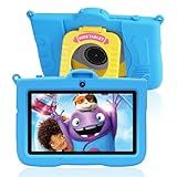 Kids Tablet 7 inch Android 13 for Toddler, 8GB RAM 64GB ROM,Parental Control, IPS Screen, with Drop-Proof Case, Dual Camera, Pre-Installed Kids Software, Bluetoooth, WiFi Tablet(Blue)