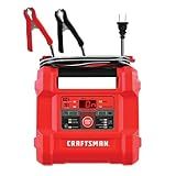 CRAFTSMAN 12A Car Battery Charger and Maintainer, 4-in-1 Solution, Battery Tester, for 6V/12V Power Sport, Automotive, and Marine Batteries, CMXCESM258