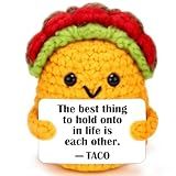 OCCdesign Mini Gifts for Him Her Couple Boyfriend Girlfriend Christmas Valentine's Day Anniversary Birthday Gifts for Women Men Husband Wife Handmade Crochet Taco LDR Gift for Couples Taco Tuesday