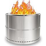 HGD 20 inch Smokeless Firepit Outdoor, Portable Smokeless Fire Pit for Camping with Travel Bag, Stainless Steel Wood Burning Stove for Backyard & Patio, Easy Setup & Compact Storage