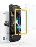 JSAUX 2-Pack Screen Protector for Steam Deck, Ultra HD Glass Protector 9H Hardness Easy to Install with Guiding Frame Scratch Resistant Tempered Glass for Steam Deck OLED, Come with Toolkits