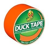 Duck Brand 1265019 Color Duct Tape, Neon Orange, 1.88 Inches x 15 Yards, Single Roll