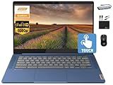 Lenovo Chromebook 14" Touchscreen Slim Laptop Business Student, 8-Core MediaTek Kompanio 520, 4GB RAM, 128GB Storage (64GB eMMC+64GB Card), WiFi 6, Long Battery, Chrome OS+MarxsolAccessory