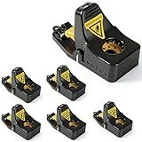 6 Pack Mouse Traps, Small Mouse Trap Indoor for Home, Mice Traps Snap High Sensitive, Easy & Quick-Set Mousetrap, Reusable Rat Trap, Sanitary Pet Safe Rodent Catcher for Outdoor/Garage/Kitchen/Garden