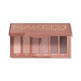 URBAN DECAY Naked 3 Mini Eyeshadow Palette - 6 Soft Pink Shadows, Multi-Use Matte & Shimmer Finishes, Ultra-Blendable Everyday Rosy Neutrals, Long-lasting Up to 12HR Wear, Travel Makeup with Mirror