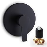 DOLGABA Shower Valve Handle Trim Kit Rough-in Control Valve, Matte Black