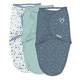 SwaddleMe by Ingenuity Original Swaddle, 100% Cotton, Improves Sleep & Calms Startle Reflex, 3-6 Months, 14-18 lbs, 1.0 TOG, 3-Pack, Baby Swaddle Blanket - Mountaineer