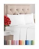 Queen Size 4 Piece Sheet Set - Comfy Breathable & Cooling Bed Sheets Set - Hotel Luxury Bedding for Women, Men, Kids & Teens - Deep Pockets, Easy Secure Fit, Soft and Wrinkle Free - Oeko-Tex - White