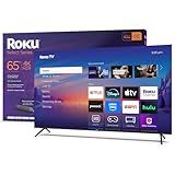 Roku Smart TV 2025 – 65-Inch Select Series, 4K HDR TV – RokuTV with Enhanced Voice Remote – Flat Screen LED Television with Wi-Fi for Streaming Live Local News, Sports, Family Entertainment