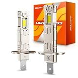 SEALIGHT 2026 Upgraded H1 LED Bulbs, 80,000LM 6500K Cool White Light, H1 Bulb with Advanced Liquid Copper Tube Cooling, 1:1 OEM Size Beam Pattern, No Adapter Needed, Error Free, Pack of 2