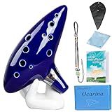 DHwebWLP Zelda Ocarina of Time(Songs From the Legend of Zelda) 12 Hole Alto C Ocarina Instrument Gift For Zelda Fans beginners with Display Stand Music Book Neck-Strap Bag