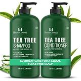 Botanic Hearth Tea Tree Shampoo And Conditioner Set | With 100% Pure Tea Tree Oil, For Itchy And Dry Scalp, Sulfate/Paraben Free | For Men And Women | 16 Fl Oz Each