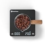 Maestri House S1 Mini Espresso Coffee Scale with Timer, 2kg/0.1g Precision Shot Scale, Rechargeable Digital Scale for Espresso & Pour Over Coffee-Black