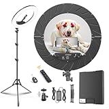 18 Inch Ring Light Kit, 55W6700k Dimmable LED Light, Tripod Stand, Remote Controller,Box,CRI95,Black