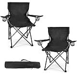 WEIDIORME 2 Pack Lightweight Camping Chairs for Adults & Teens, 250LBS Capacity Foldable Portable Chairs with Carry Bag, Compact Design for Camping, Beach, Picnics, and Outdoor Events