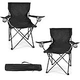 WEIDIORME 2 Pack Lightweight Camping Chairs for Adults & Teens, 250LBS Capacity Foldable Portable Chairs with Carry Bag, Compact Design for Camping, Beach, Picnics, and Outdoor Events
