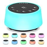 Color Noise Sound Machines with 10 Colors Night Light 25 Soothing Sounds and Sleep White Noise Machine 32 Volume Levels 5 Timers Adjustable Brightness Memory Function for Adults Kids Baby