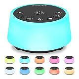 Color Noise Sound Machines with 10 Colors Night Light 25 Soothing Sounds and Sleep White Noise Machine 32 Volume Levels 5 Timers Adjustable Brightness Memory Function for Adults Kids Baby