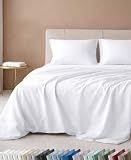 California Design Den Luxury 600 Thread Count Queen Sheets Set,Bright White