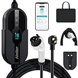 AIMILER Level 2 Electric Vehicle (EV) Charger(WIFI APP/Plug-play), 32A, 25ft Cable ETL Certified, 220V-240V NEMA 14-50P Plug EVSE w/ J1772 Connector, Portable EV Car Charging Stations for Home Level 2