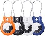 Citymore AirTag Holder 4 Pack,IPX8 Waterproof with Steel Cable Lock