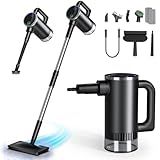 11-in-1 Steam Mop - Detachable Handheld Steam Cleaner with 380mL Tank, 260℉ Floor Steamer for Hardwood, Tile, Grout, Windows, Bath & Kitchen - 3-Level Steam Control, Multi-Purpose Floor Steam Cleaner