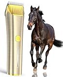 oneisall Cordless Horse Clippers,Low Noise 2 Speed Grooming Clippers,Horse Trimmer Shaver Kit for Matted Long Hair,Detachable Stainless Steel Blade Grooming Kit for Thick Coat