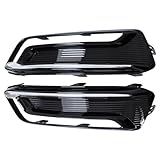 MOTOKU Front Driver and Passenger Side Fog Light Cover Bezel with DRL Hole for Chevrolet Impala 2014-2020