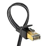 Orbram Cat 8 Ethernet Cable 50FT, High Speed Braided 40Gbps 2000MHz Network