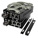 Dual RJ45 Ports – Pair of Fiber Media Converters, Gigabit Ethernet, MM LC 850nm SFP Included – Full Kit with Cables & Mounts – 10/100/1000Base-Tx to 1000Base-SX Multi-Mode Fiber, Up to 550m (1,800 ft)