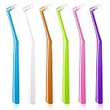 Fregum End Tuft Toothbrush for Orthodontic, Soft Bristles Angled Toothbrush
