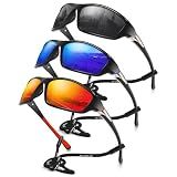 Foliful Polarized Sports Wrap Around Sunglasses Men Fishing Running Golf