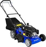 BILT HARD 21" Self Propelled Gas Lawn Mower – 201cc 4-Cycle OHV, 3-in-1 Bagging/Mulching/Side Discharge, 8 Adjustable Cutting Heights & Smooth Easy Start