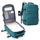 VGOCO Travel Backpack for Men Women Carry On Backpack Flight Approved Laptop Backpack Luggage Backpack Weekender Bag for Outdoor Hiking Business Trip Peacock Blue