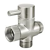 Sneatup Solid Brass 3-way G1/2 Shower Diverter (Brushed Nickel)