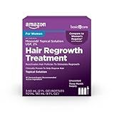 Amazon Basic Care Minoxidil Topical Solution, 2 Percent, Hair Regrowth Treatment For Women, 6 Ounce