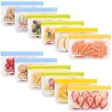 SPLF 12 Pack Dishwasher Safe Reusable Snack Bags