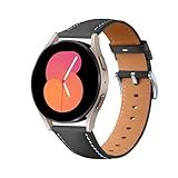 HUANLONG 20MM Watch Band, Quick Release Leather Watch Strap for Men Women, Replacement Bands for Samsung Galaxy, Amazfit Huawei Smartwatch,Black