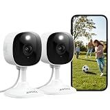 AOQEE 2K Cameras for Home Security, Indoor/Outdoor, Full Color, C1 2Pack