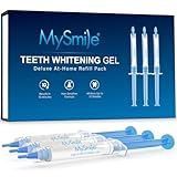 MySmile Teeth Whitening Gel Pen Refill Pack, 3 Non-Sensitive Teeth Whitening Pen, Deluxe Teeth Whitener Dental Grade Tooth Whitening Gel with Carbamide Peroxide for Home, Fast Result