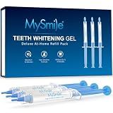 MySmile Teeth Whitening Gel Pen Refill Pack, 3 Non-Sensitive Teeth Whitening Pen, Deluxe Teeth Whitener Dental Grade Tooth Whitening Gel with Carbamide Peroxide for Home, Fast Result