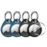 UNBREAKcable AirTag Holder for Apple - 4 Pack Air Tag Case with Keychain